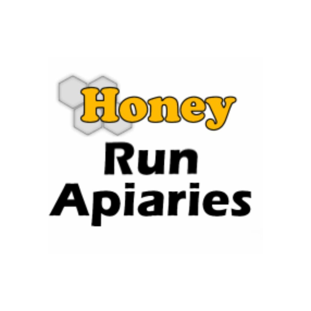 A honey run apiaries logo on a white background