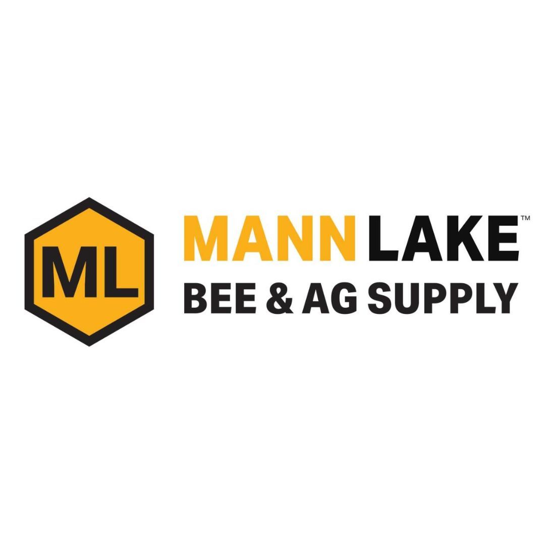 The logo for mann lake bee & ag supply is yellow and black.