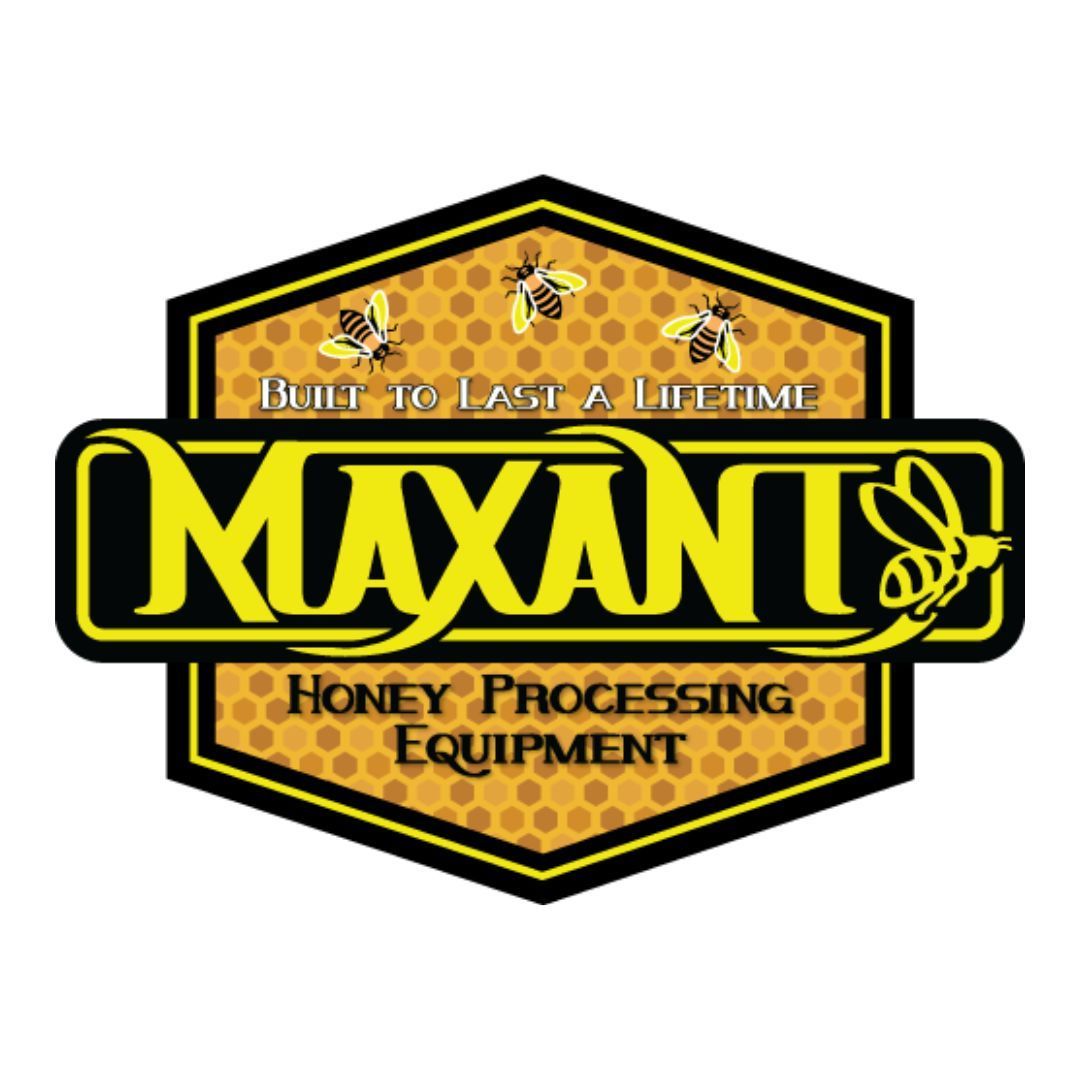 A logo for a company called maxants honey processing equipment