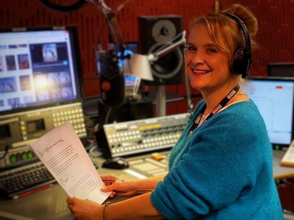 Sarah in the Radio 3 studio