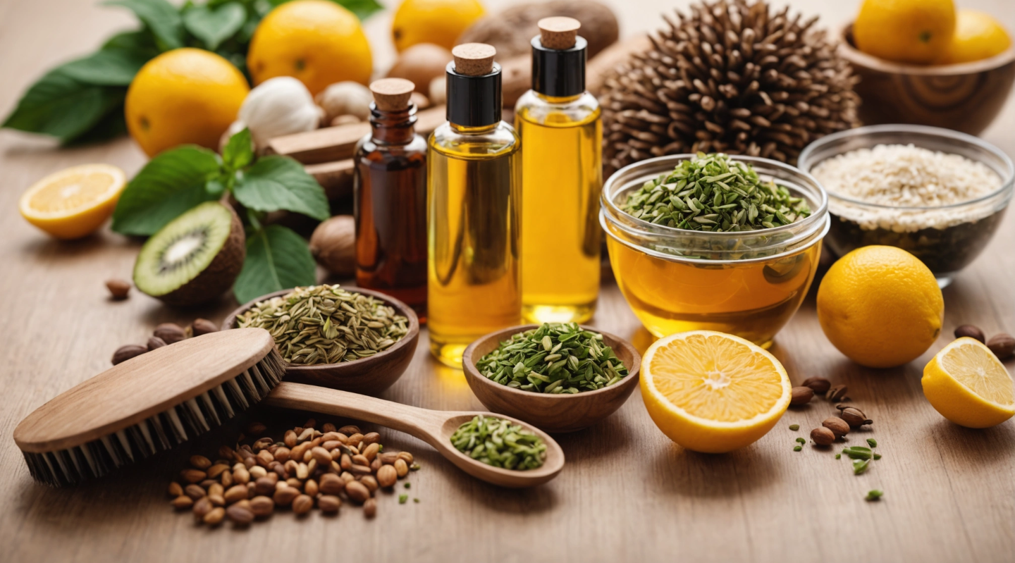 A variety of foods that promote healthy hair growth