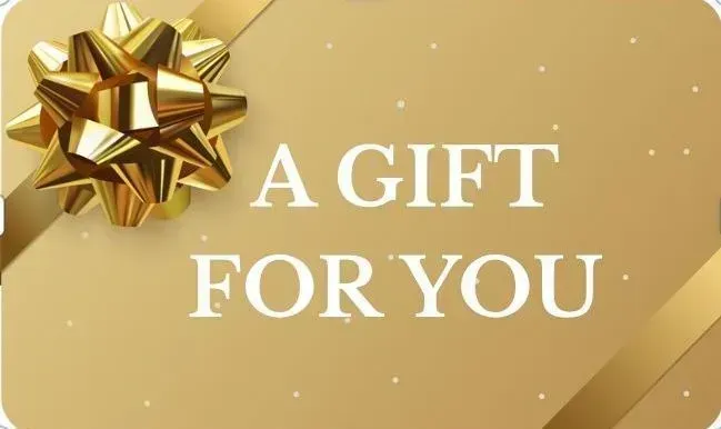 Gold gift card with bow