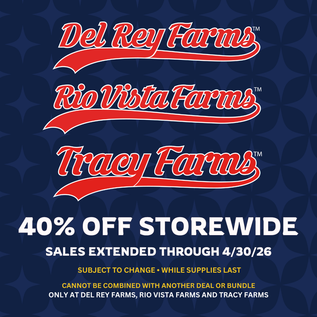 Biggest Store Wide Sale! 40% off at Del Rey, Rio Vista, and Tracy Farms through 4/30/26. Best Cannabis specials near me.