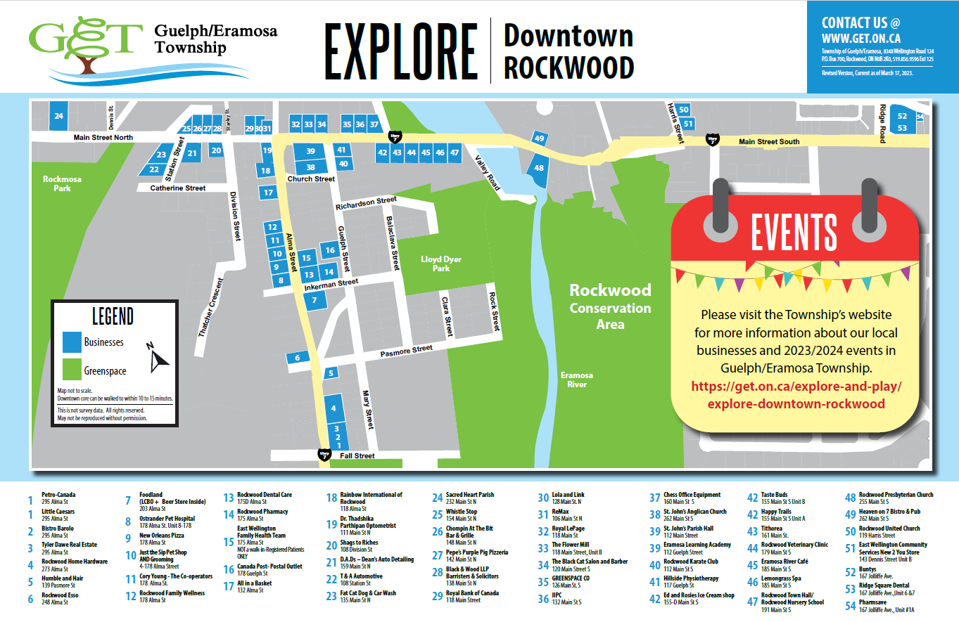 Discover all the great local businesses in Rockwood Ontario