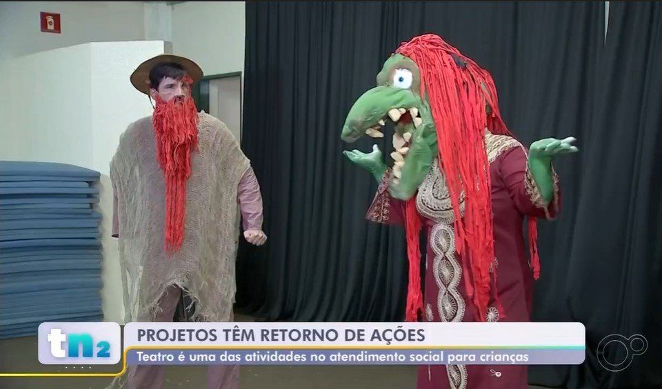 O Zé Barbado e seus amigos apareceram na TV TEM