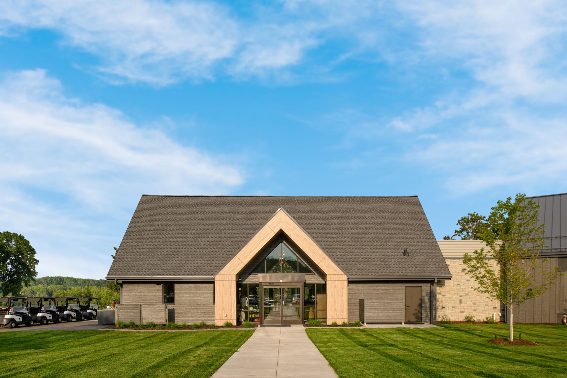 The Front Entrance of St. Croix National and The Grounds Restaurant.