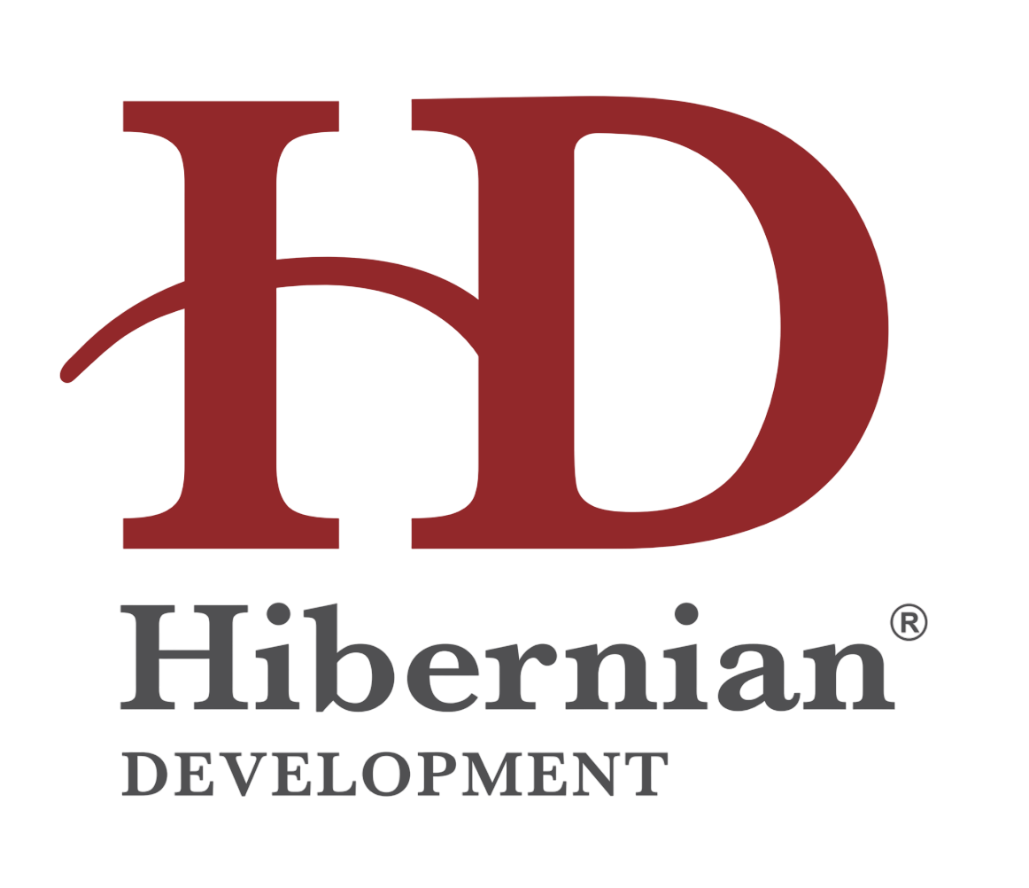 A logo for hibernian development is shown on a white background.