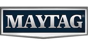 The maytag logo is on a white background.