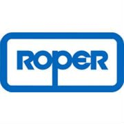 The logo for roper is a blue and white logo.