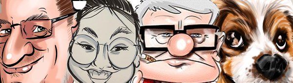 Caricatures and cartoons by cartoonist David Green