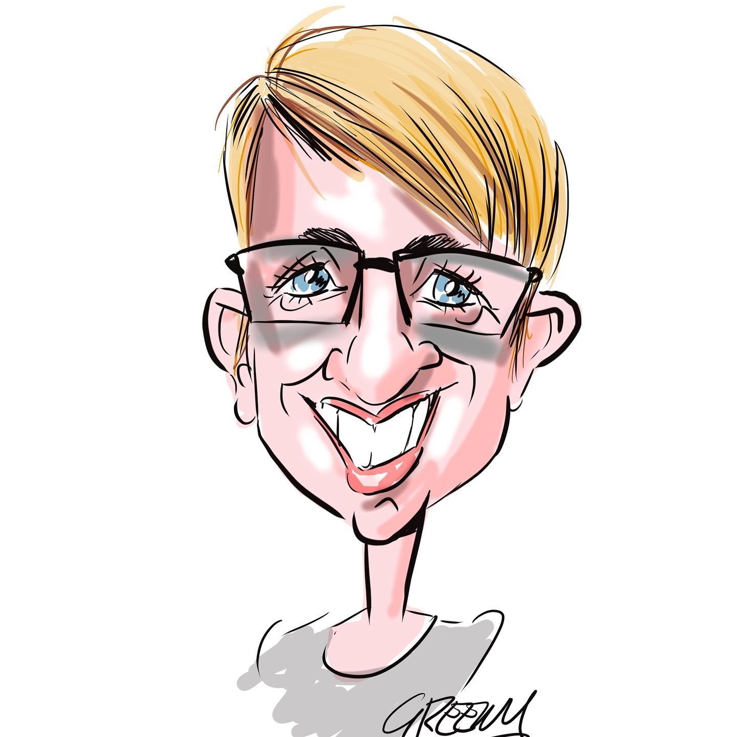 Digital Live Cartoonist Caricatures by david green