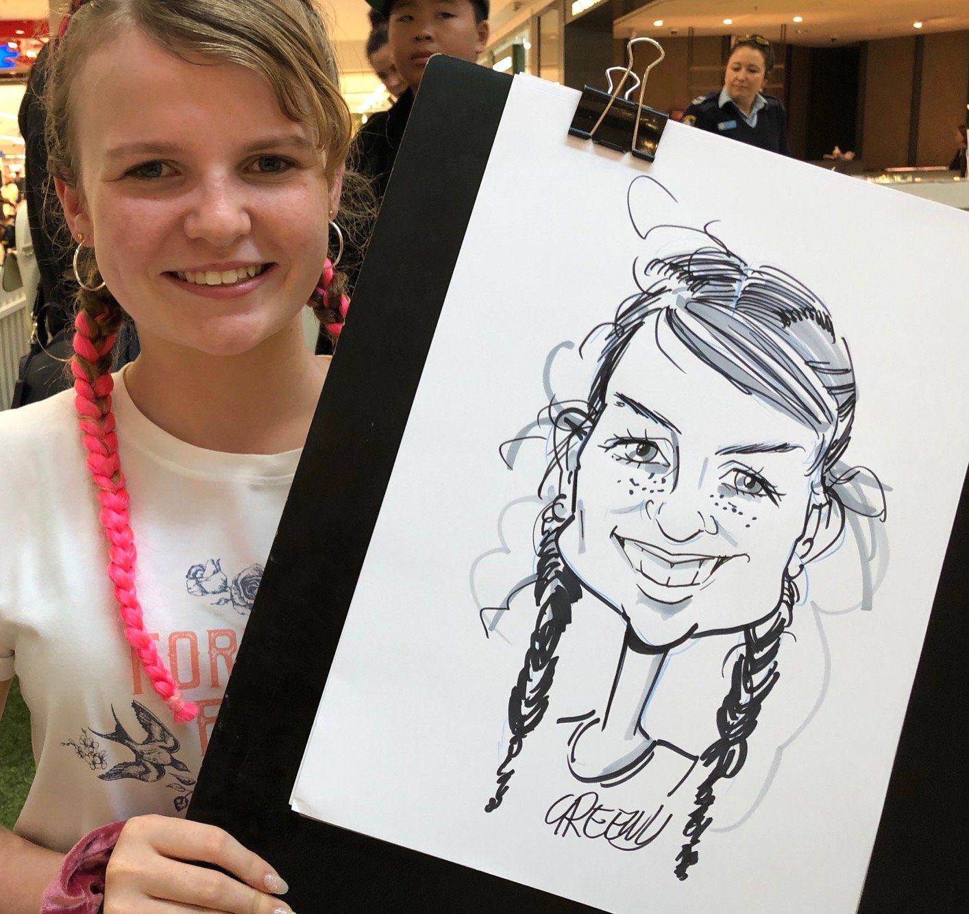 Hire caricature artist-caricatures drawing for all live events digital to markers.