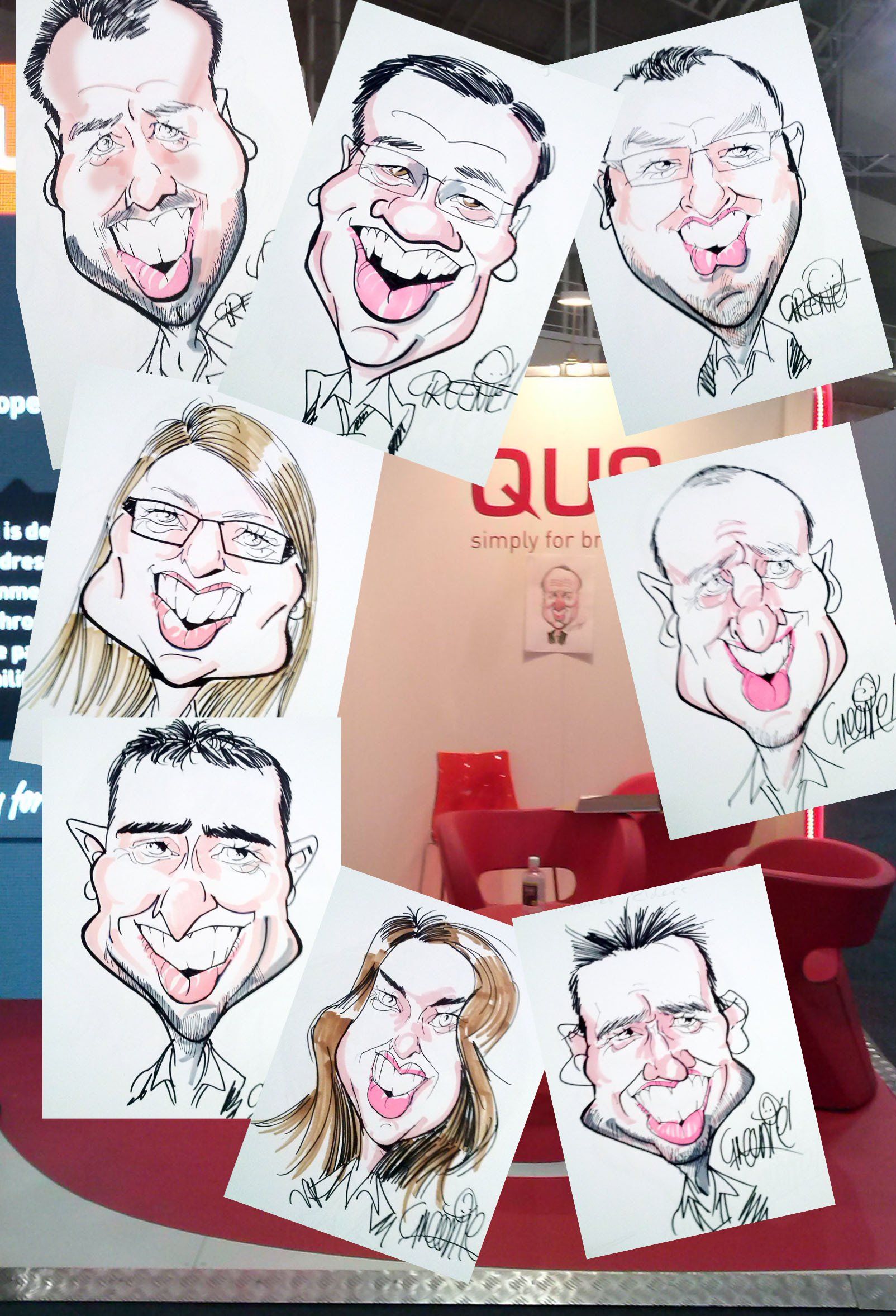 entertainment caricatures by caricature artist David Green