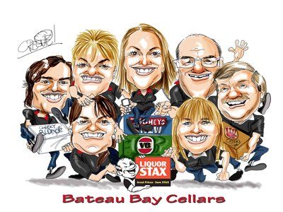 family group business caricatur