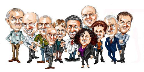 family, group or christmas card caricatures by caricature artist David Green