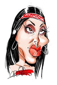 Cher caricature by cartoonist David Green
