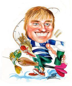 hand painted caricatures by australian cartoonist david green