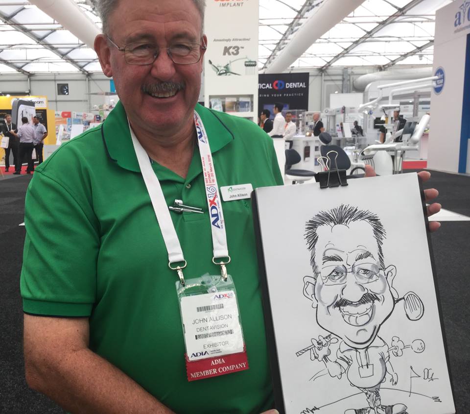 Event hire caricatures David Green