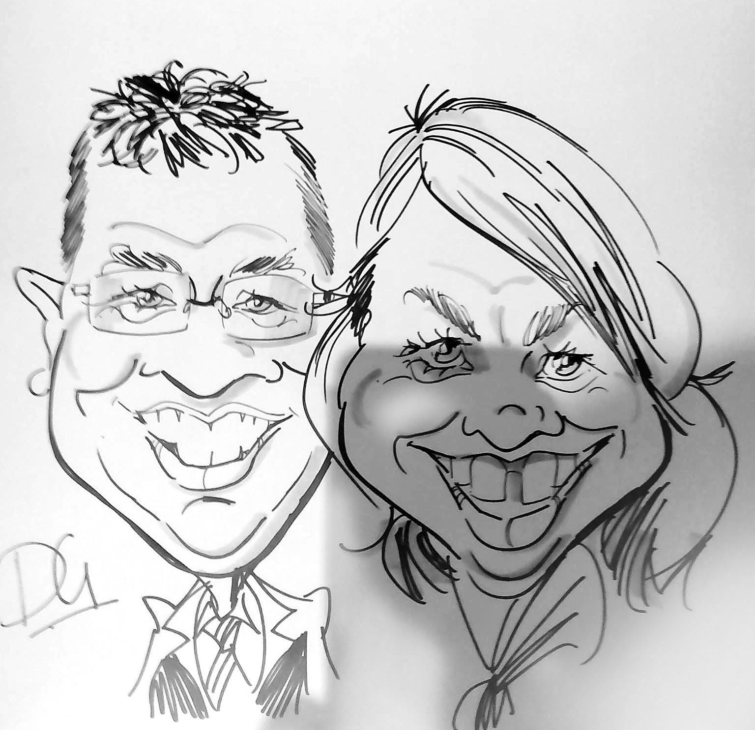 Caricature live shows with David Green cartoonist.