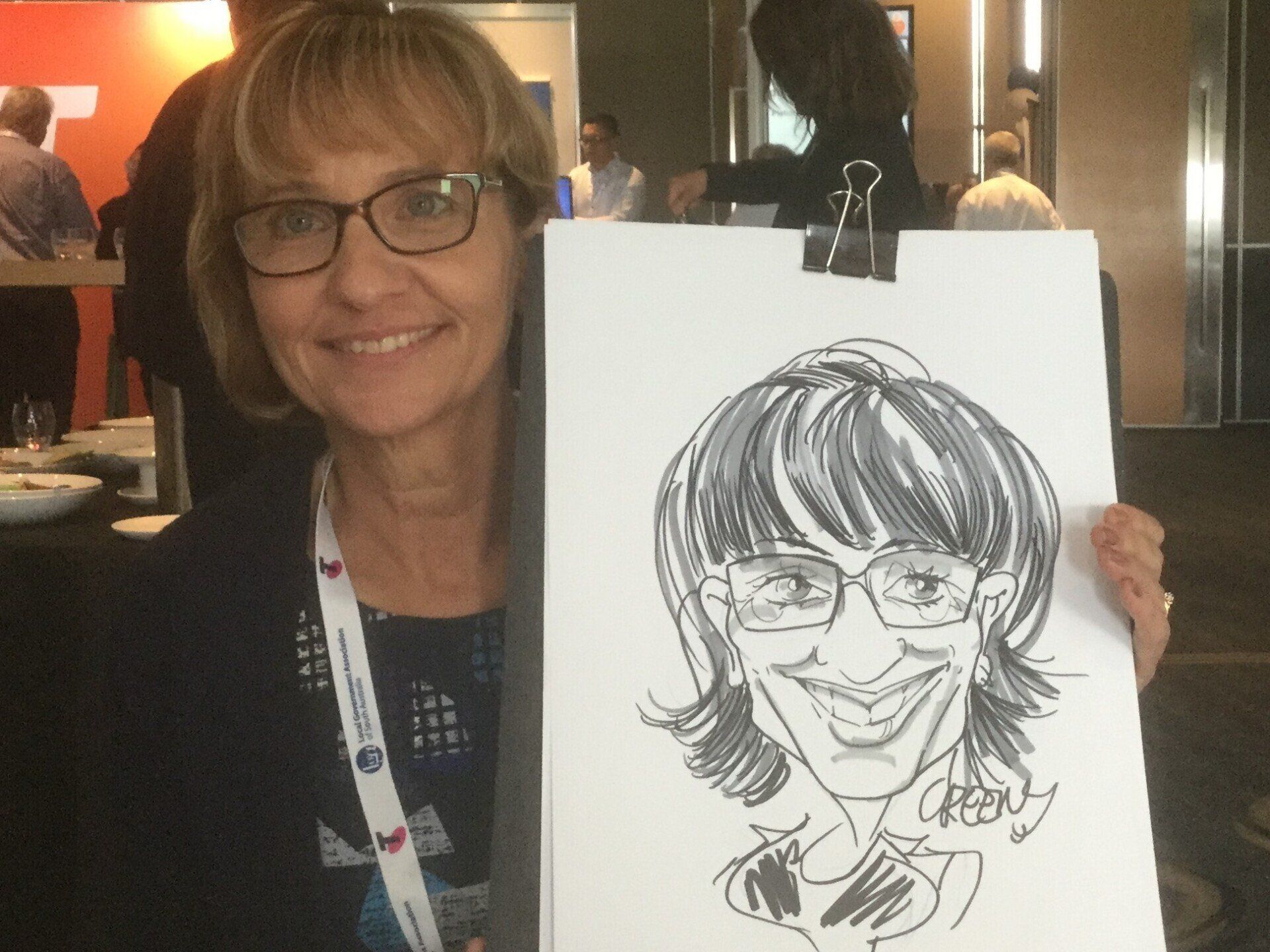 Caricature hire artist cartoonist for events.