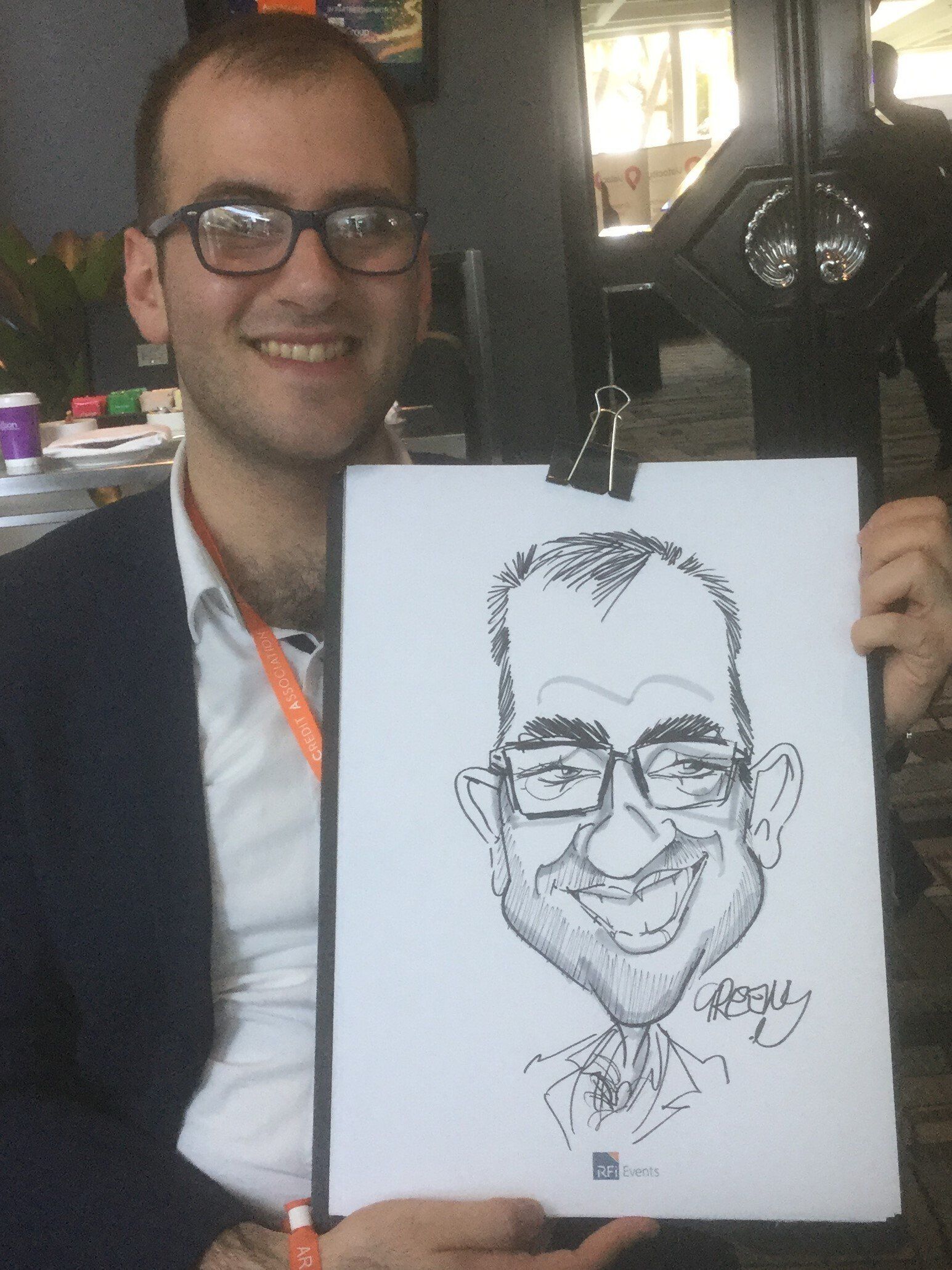 Caricature hire artist cartoonist for events.