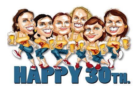 family, group or christmas card caricatures by caricature artist David Green