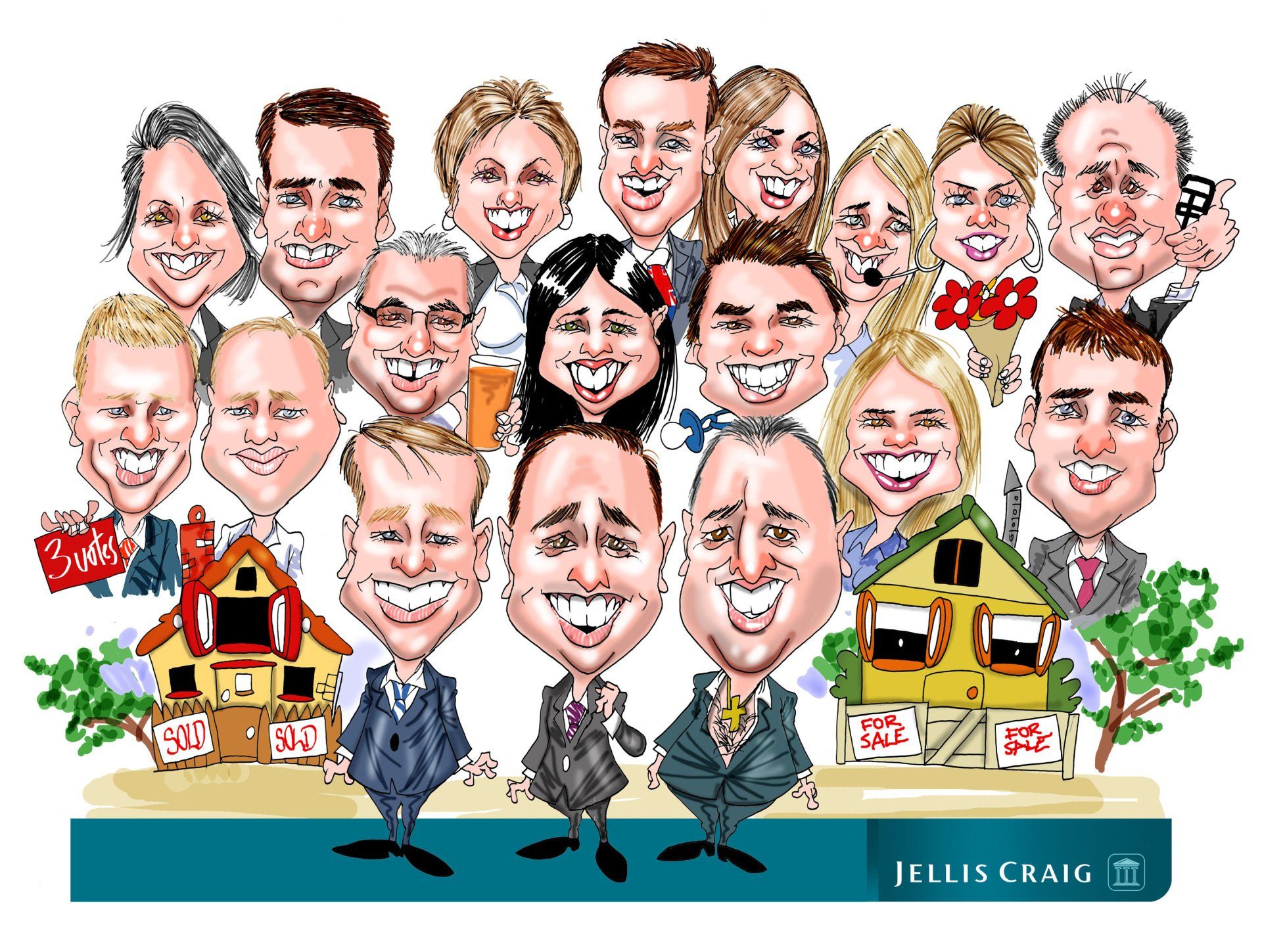 Corporate Caricature here online Caricatures from photos are all original caricature artworks drawn by corporate cartoonist David Green