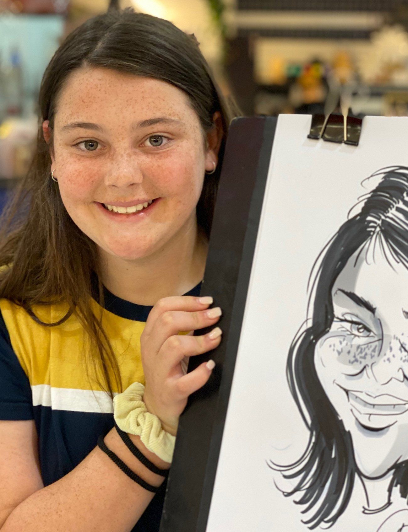 Hire caricature artist-caricatures drawing for all live events digital to markers.