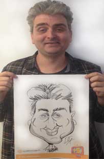 Caricature live shows with David Green cartoonist.