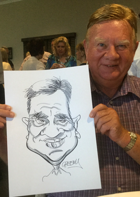 Caricature hire artist cartoonist for events.