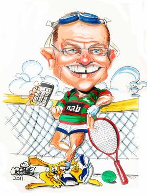 hand painted caricatures by australian cartoonist david green