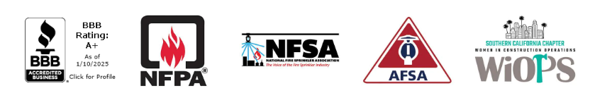 Logos for nfpa nfsa and woops are shown on a white background