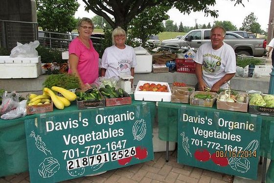 dave's organic vegetables booth