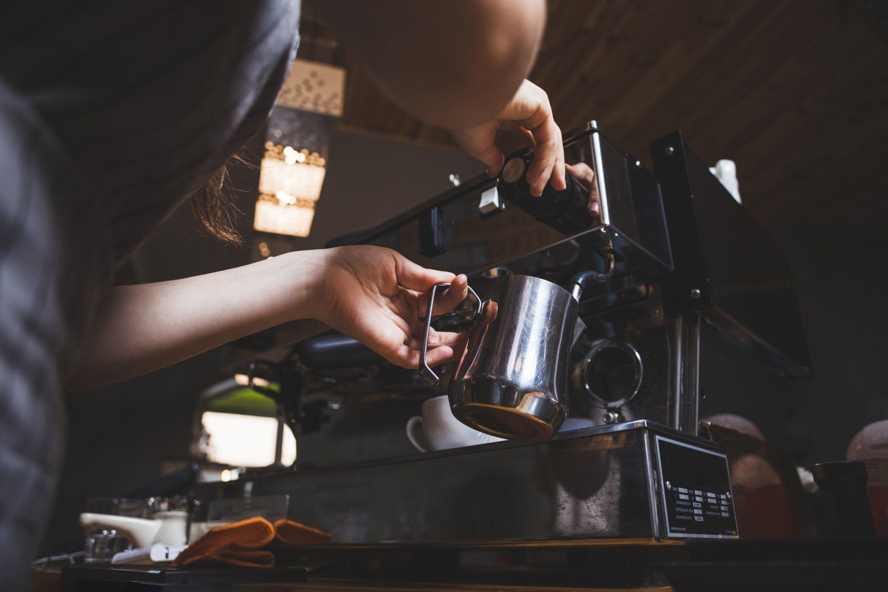 Barista preparing a coffee