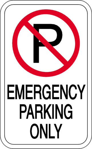 A no parking sign that says emergency parking only