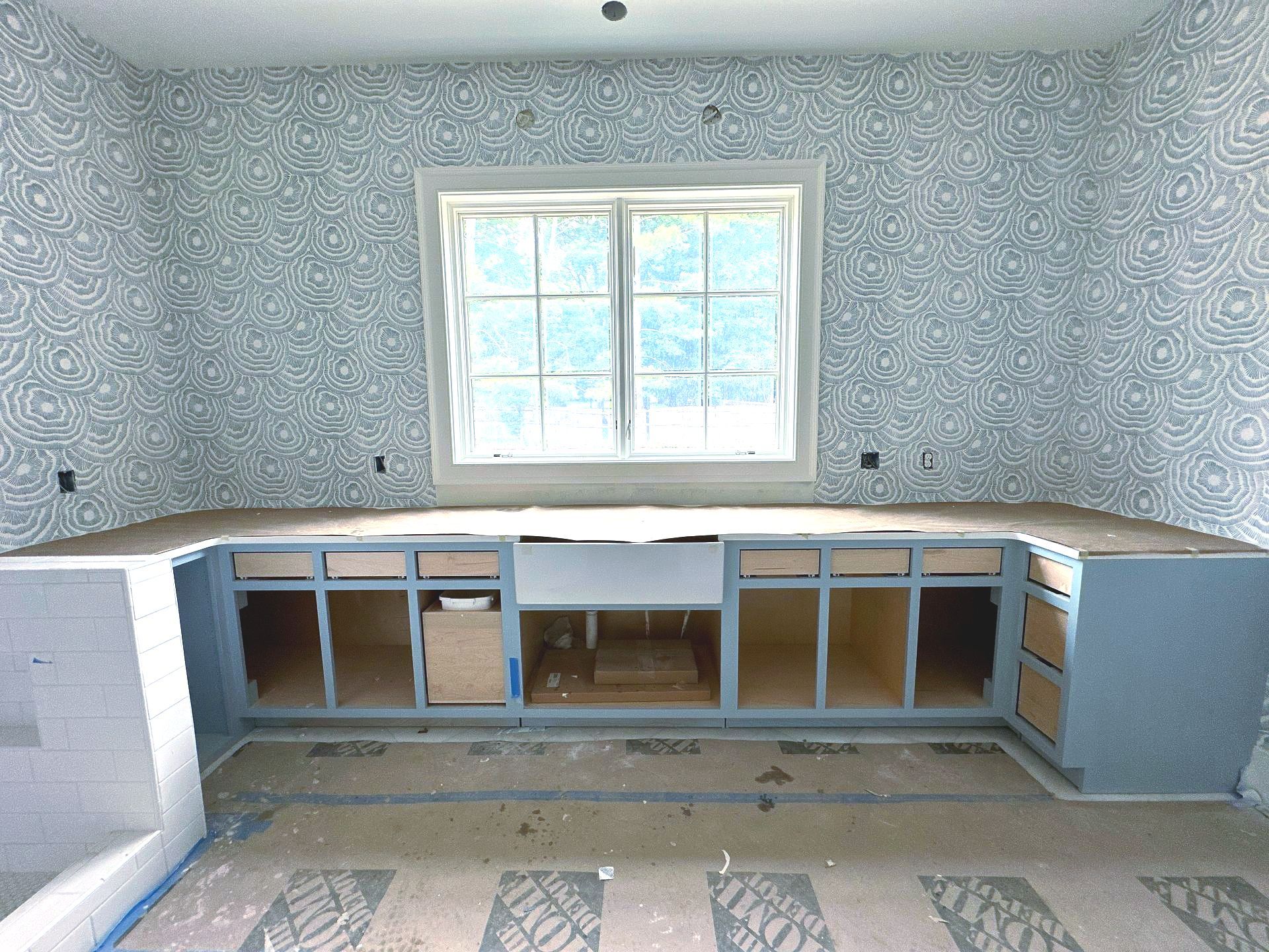 A room with a large window and a lot of cabinets in Nashville, TN