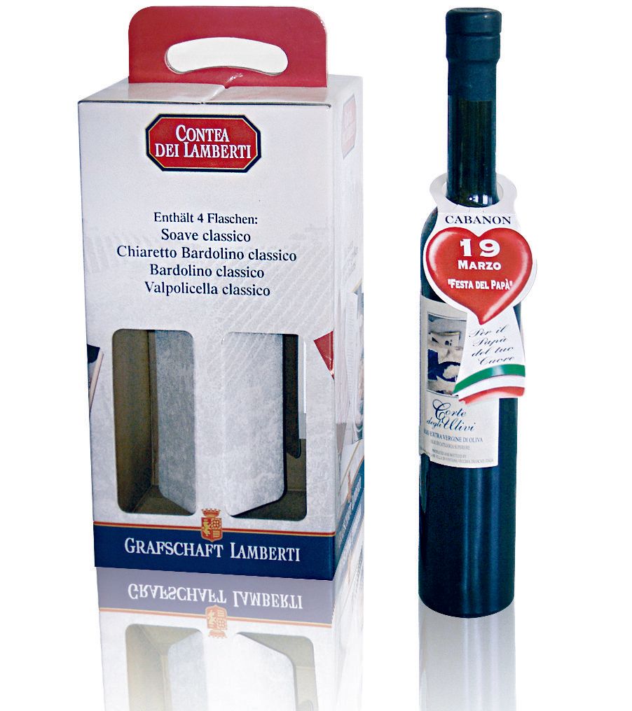 scatola in cartone per esposizione bottiglia vino