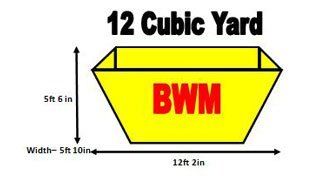 Diagram of a 12 cubic yard skip