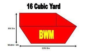 Diagram of a 16 cubic yard skip