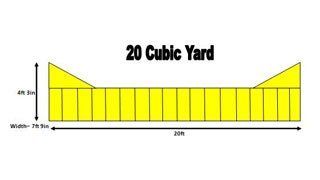 Diagram of a 20 cubic yard skip