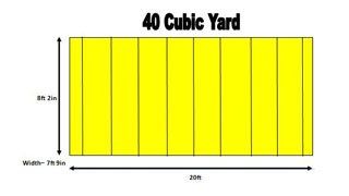 Diagram of a 40 cubic yard skip