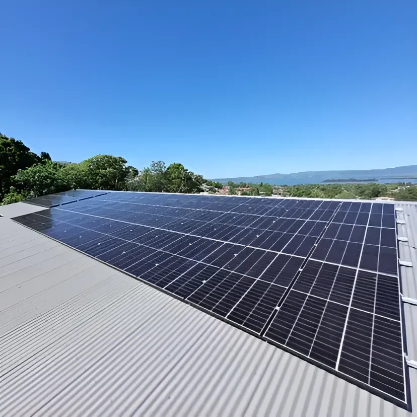 A Roof With A Lot Of Solar Panels On It — Solarblu Pty Ltd In Dapto, NSW