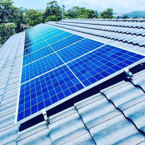A Roof With a Lot of Solar Panels on It — Solarblu Pty Ltd in Kangaroo Valley, NSW