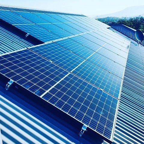 A Roof With a Lot of Solar Panels on It — Solarblu Pty Ltd in Kangaroo Valley, NSW