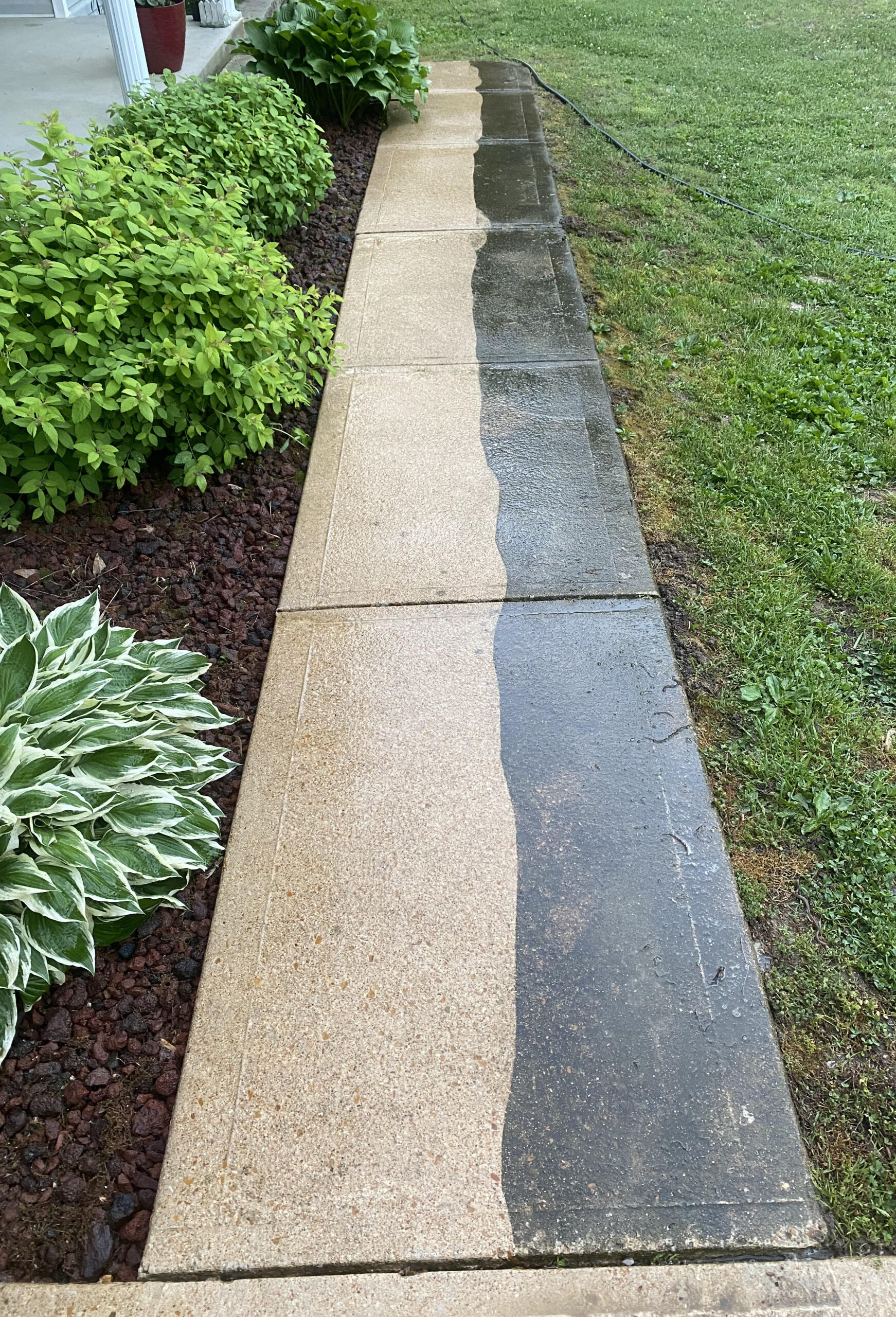 side walk pressure washing