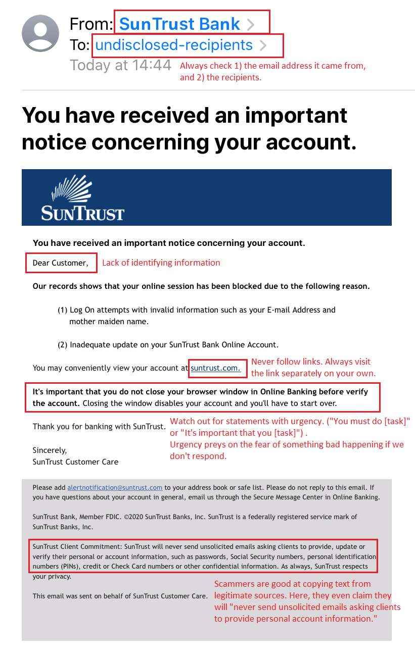 Sample Phishing Email — Jacksonville, FL — Reliance Desktop