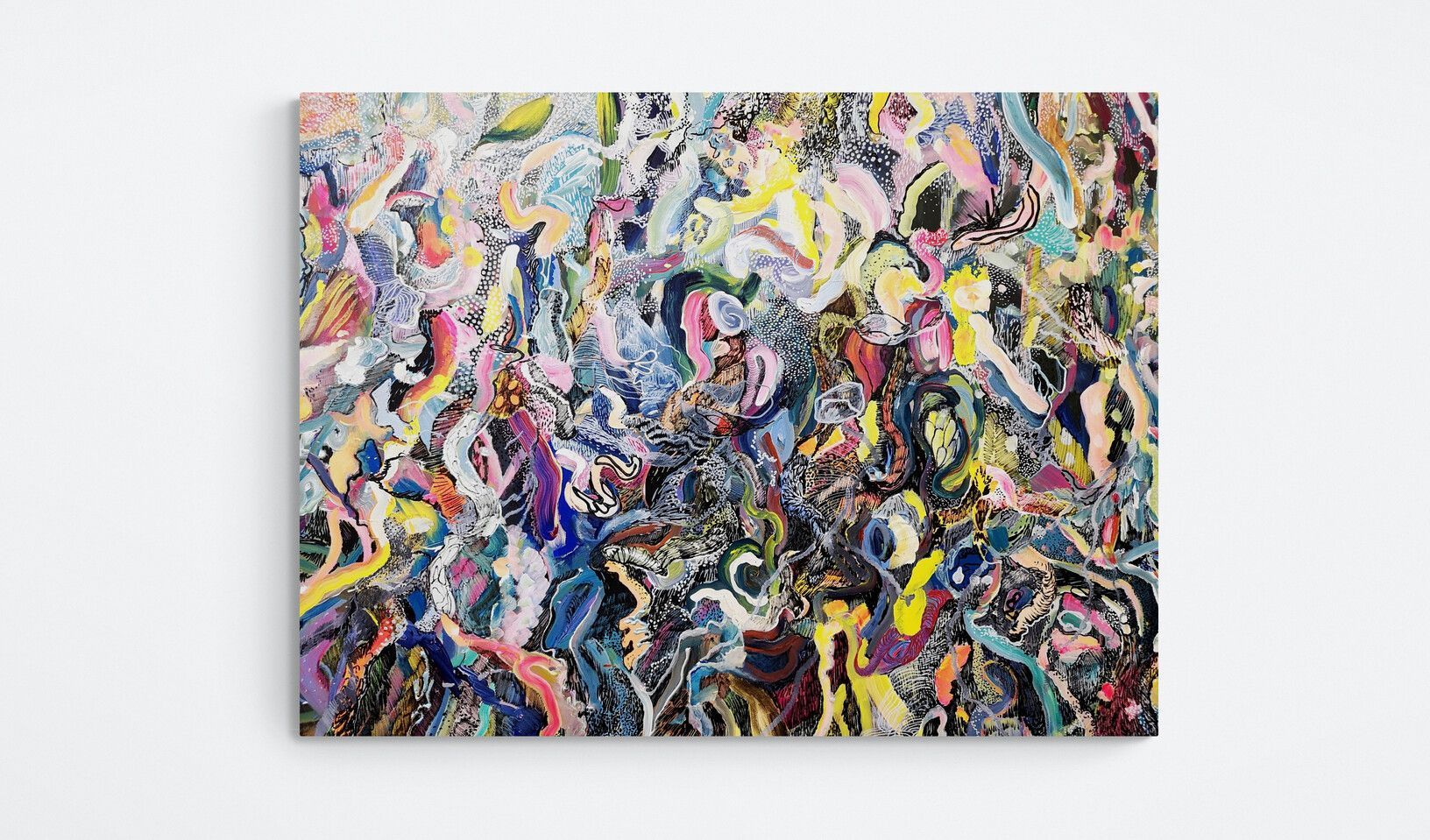 abstract painting plant forms