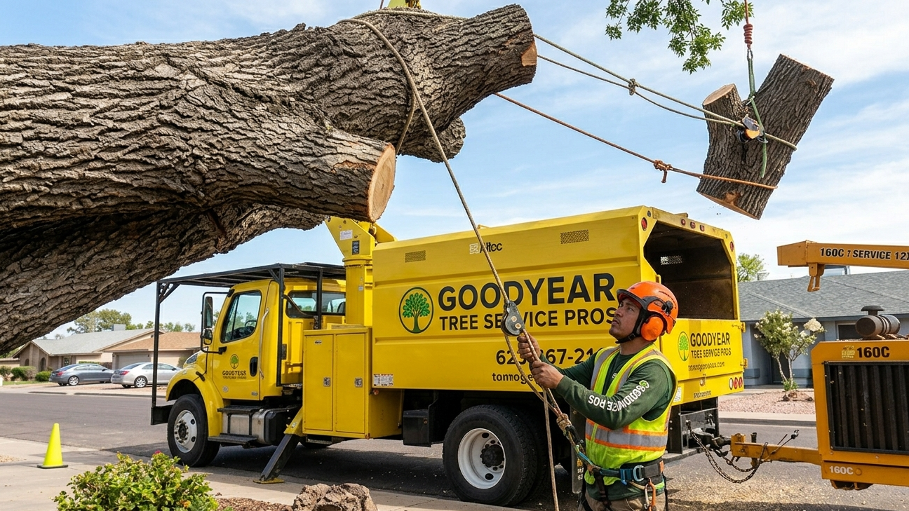 Worker using machines to grind stumps and roots