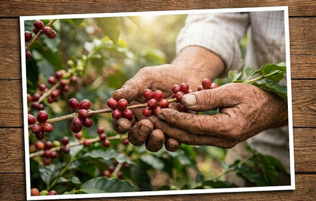 Manos tejiendo una cesta con tiras finas de tela de color claro.