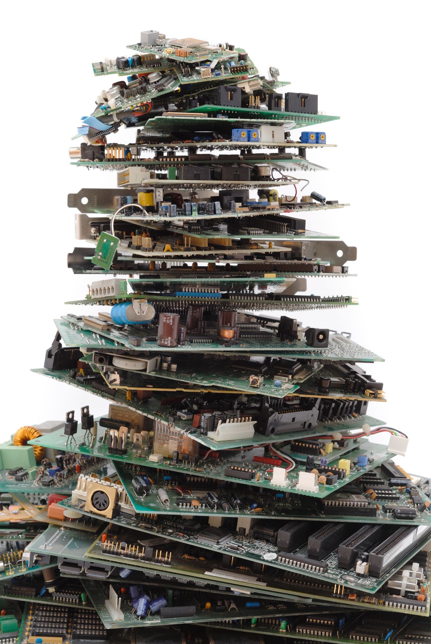 A pile of disposed ITAD equipment.